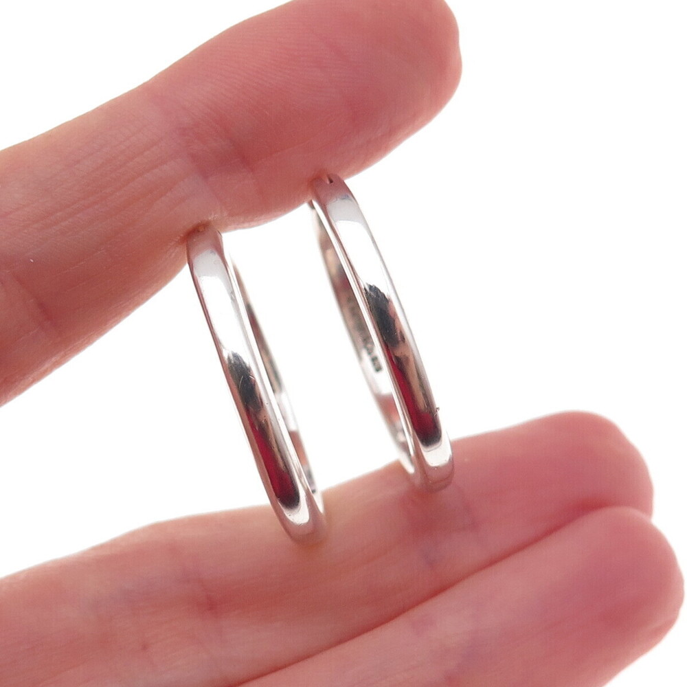 Tiffany & Co. 925 Sterling Silver Vintage Hoop Earrings